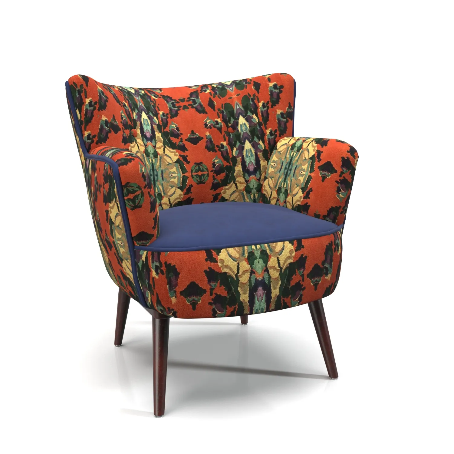 Velvet Tanya Petite Accent Chair PBR 3D Model_01